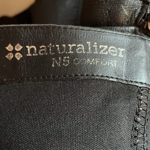 Naturalizer Black Dinka Heel Boot Size 8M with Lace & Bow Detail - SEE CALLOUTS! - Picture 9 of 10